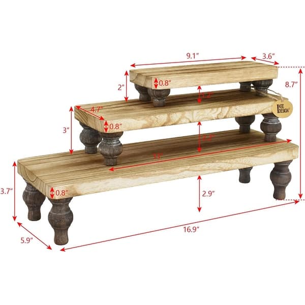 Wooden Display Riser Stand - Oak - S - Bed Bath & Beyond - 39955315