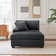 preview thumbnail 71 of 116, Modular Armchair and Ottoman Set with Adjustable Headrest, Flannel Upholstery