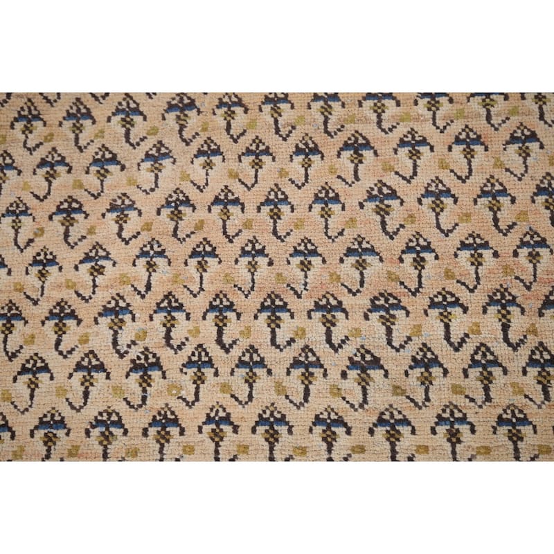 All-Over Boteh Botemir Foyer Rug Hand-Knotted Wool Carpet - 3'9" x 6'3"