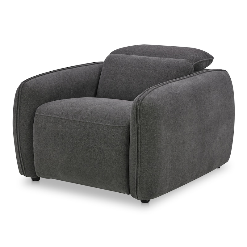NADAAL STUDIOS Yarrow, Power Recliner Chair, Polyester Upholstery, High-Density Foam Cushions, Dusk Grey