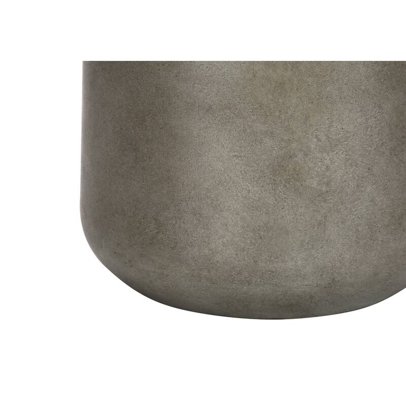 Concrete Table Lamp with Linen Shade 3 Way Switch Contemporary Design