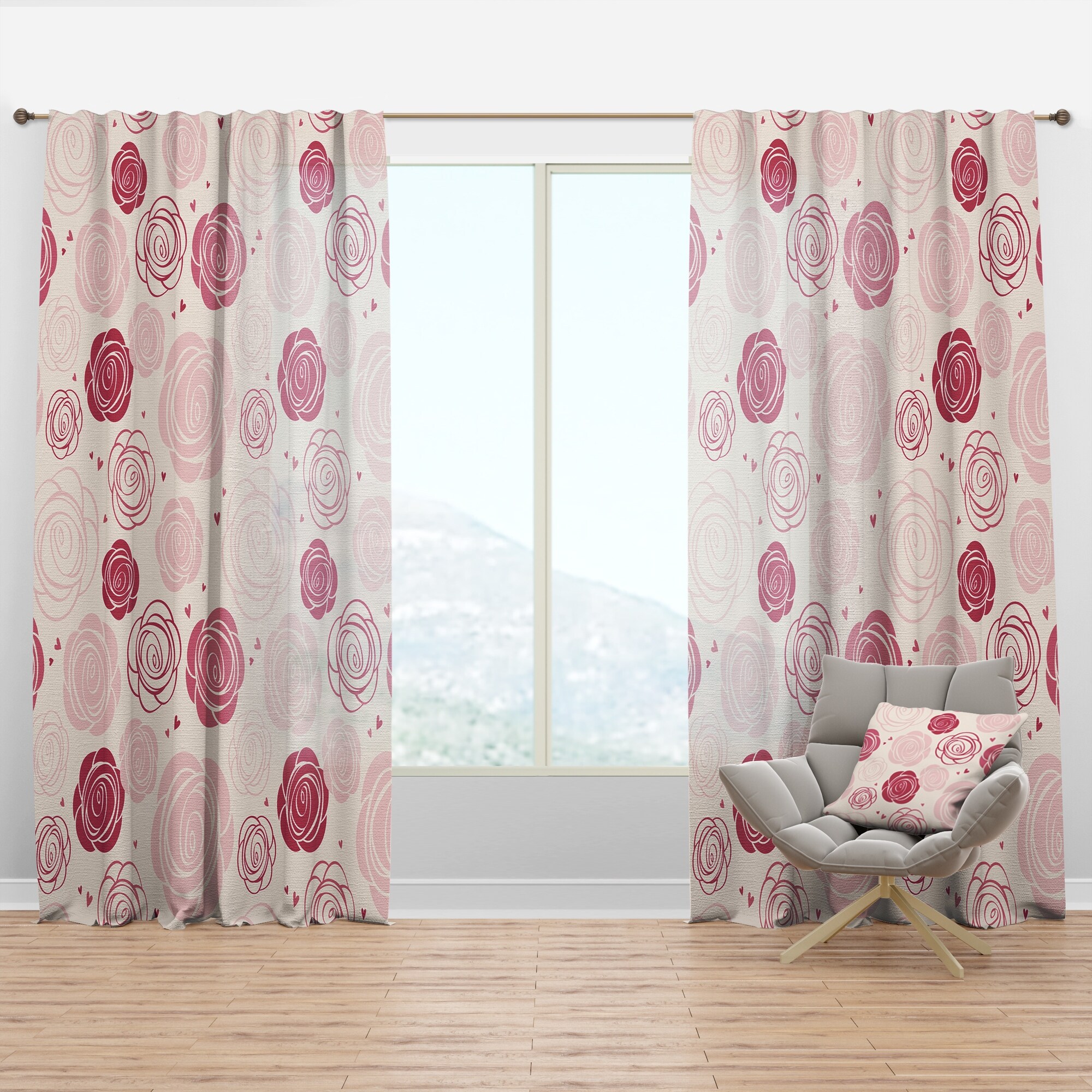 Mid Century Modern Curtain Pattern - Retro Design Dilemma Window