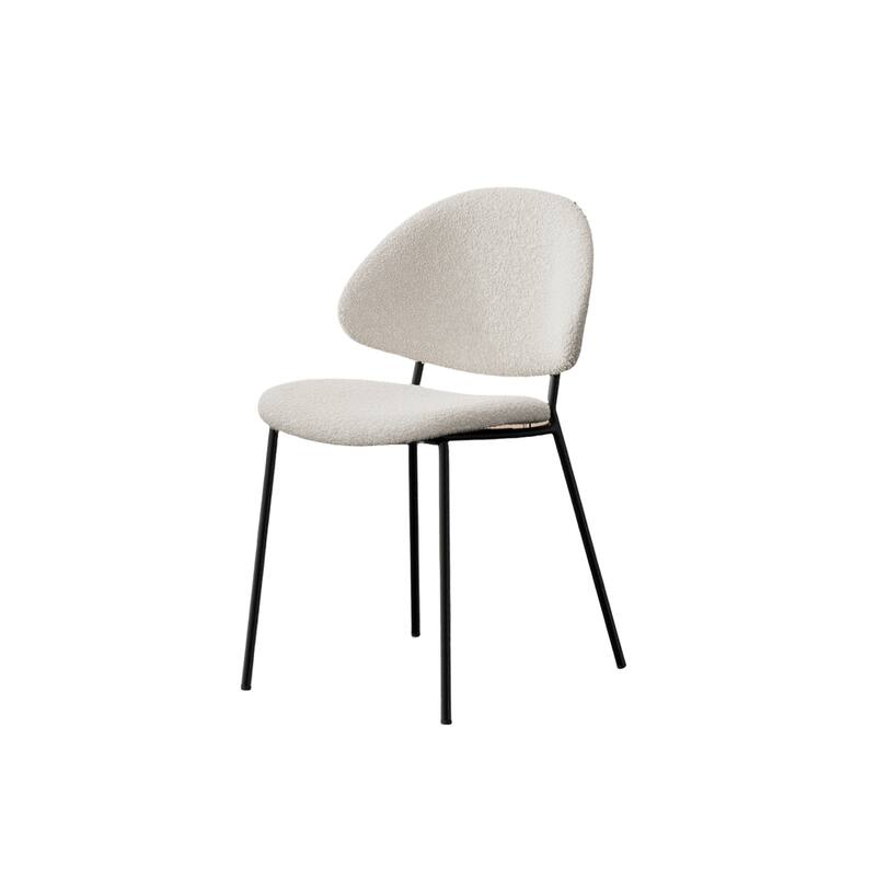 Modern Ergonomic Dining Chair with Slim Metal Legs, Set of 4