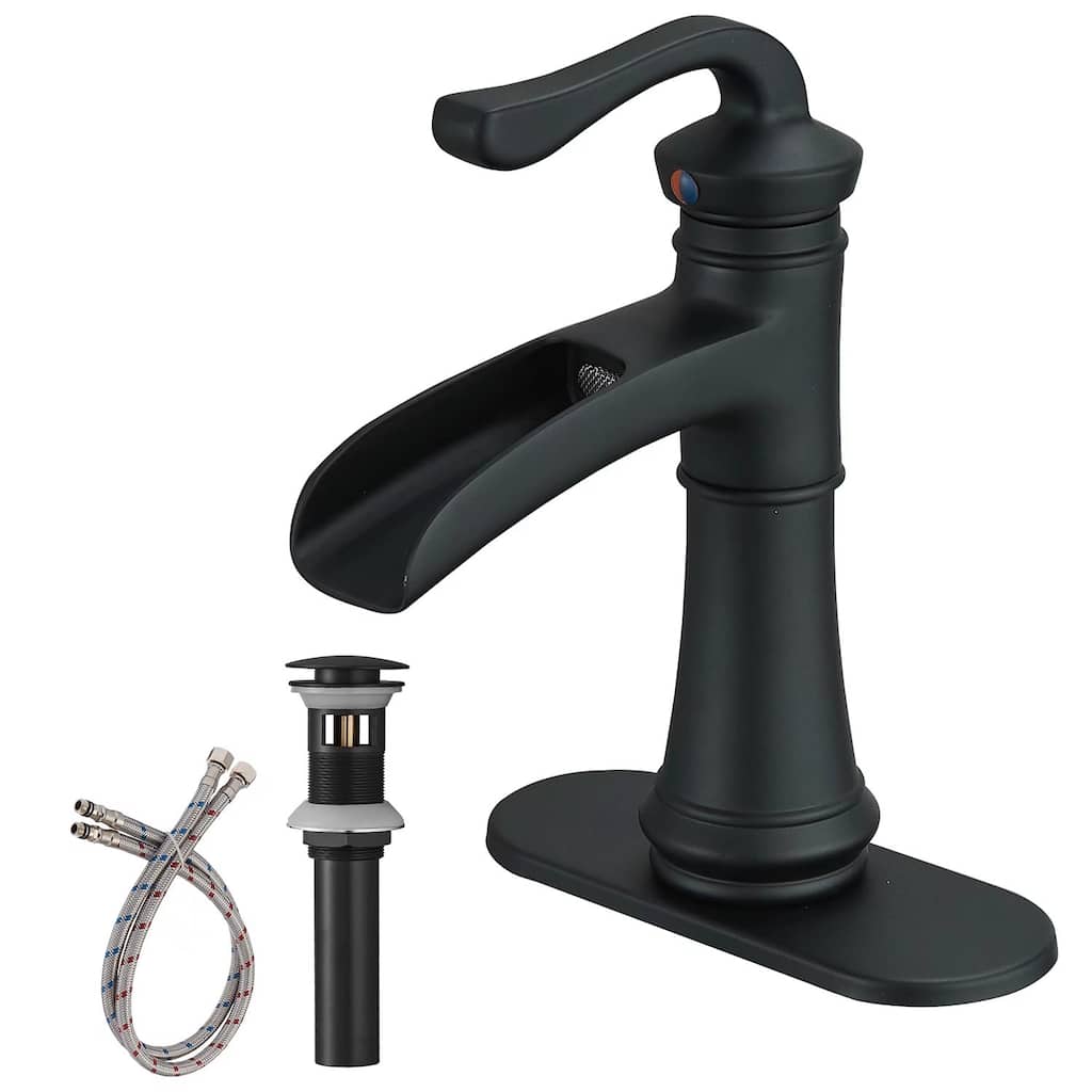Vibrantbath Commercial Single Handle Waterfall Bathroom Sink Faucet