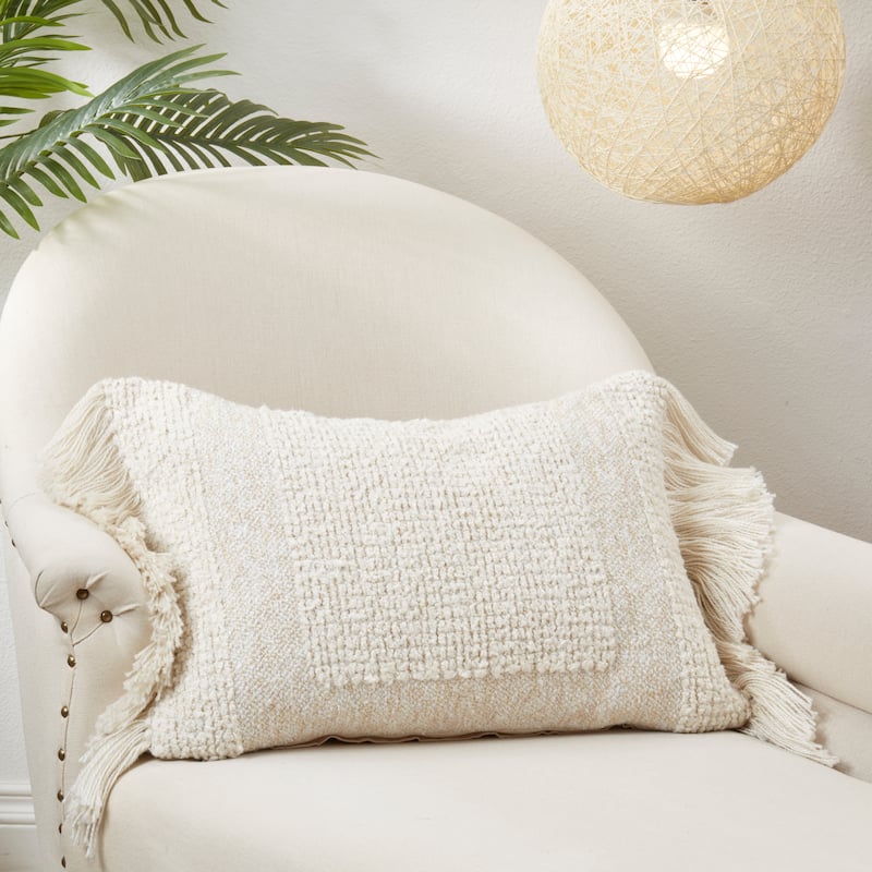 Fringe Haven Outdoor Throw Pillow
