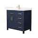 Option Dark Blue / White Quartz Top / Brushed Gold