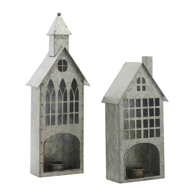 Metal Candle Lantern - Set of 2 - Roche River Decor
