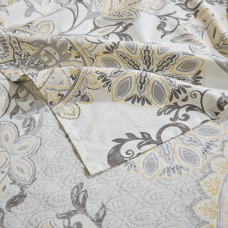 Shabby Chic Floral Printed Cotton Shower Curtain