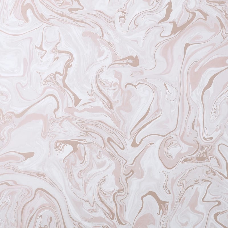 InHome Blush Marble Swirl Peel & Stick Wallpaper