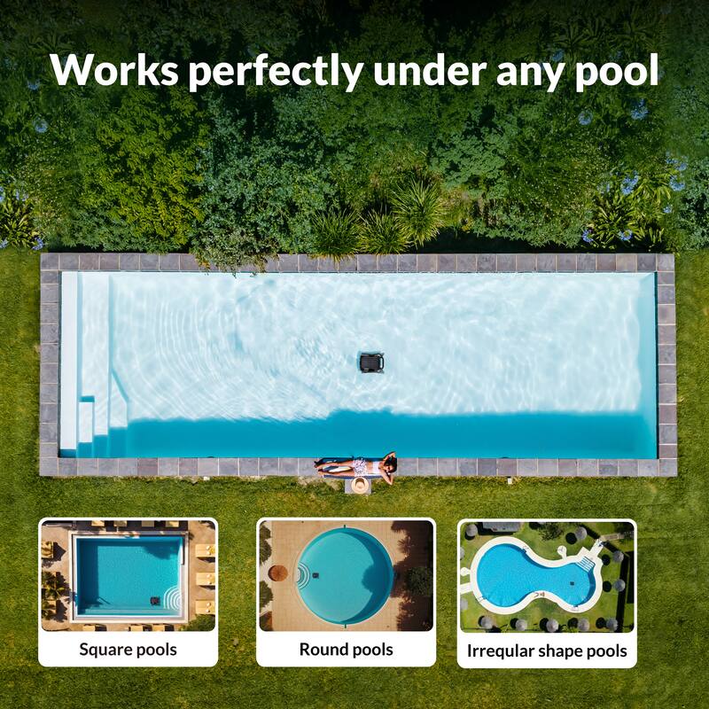 Solar Pool Cleaner w/ Remote - Auto Navigation, 24/7 Cleaning, Wall-Climbing, UV-Resistant