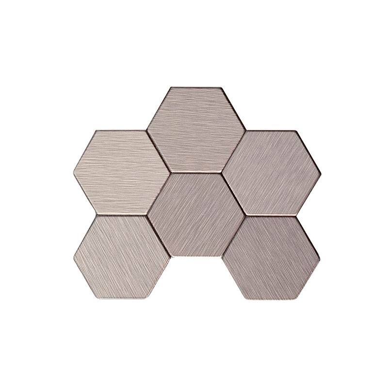 Aspect 12x4-inch Honeycomb Stainless Matted Metal 15-Square Foot Kit - sample