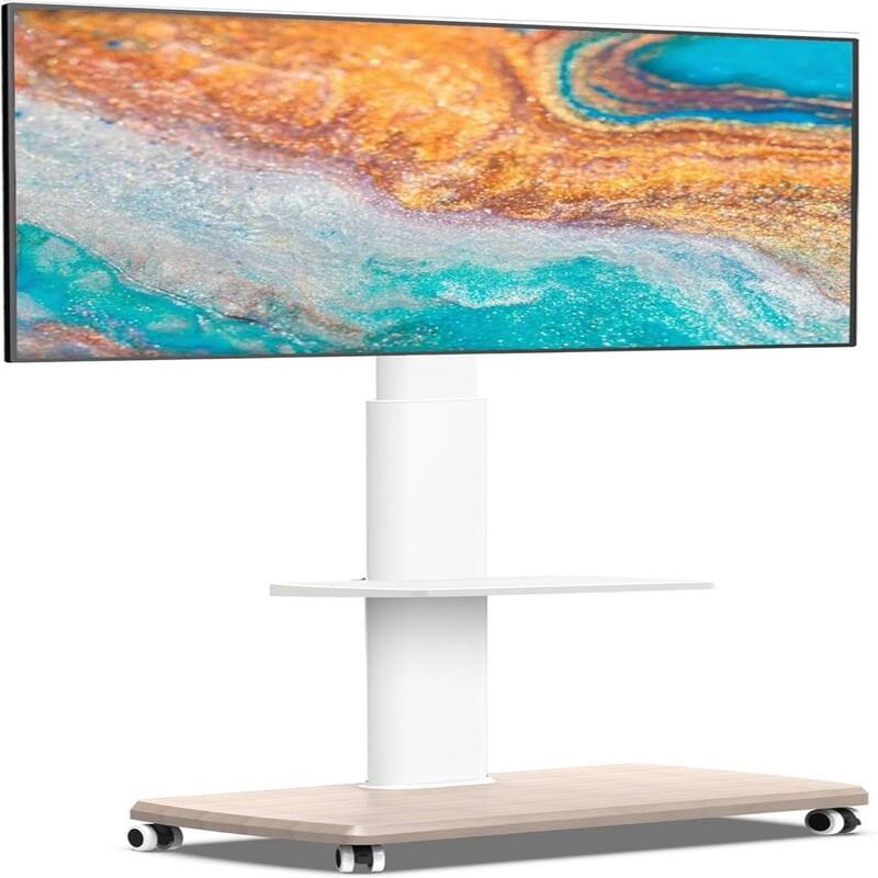 Rolling TV Stand - White