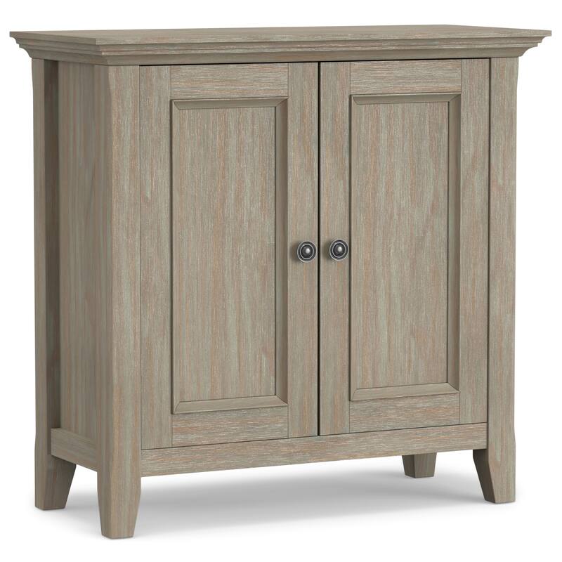 WYNDENHALL Halifax Solid Wood Transitional Low Storage Cabinet - 32"w x 14"d x 31" h
