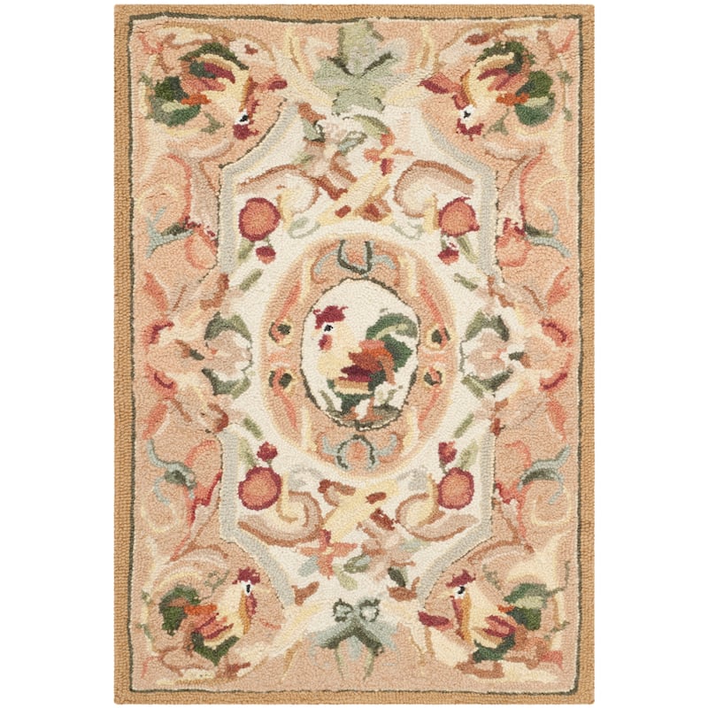 SAFAVIEH Handmade Chelsea Myranda French Country Rooster Wool Rug