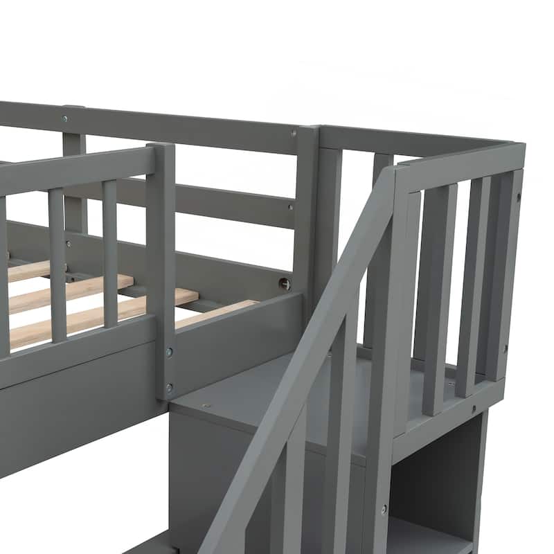 Versatile and Sturdy Bunk Bed with Extra Storage and Safety Features