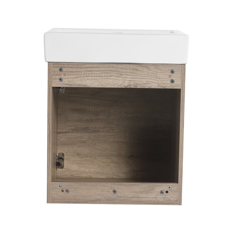 Topcraft 19-Inch Wall Mount Bathroom Vanity with Top - 19"