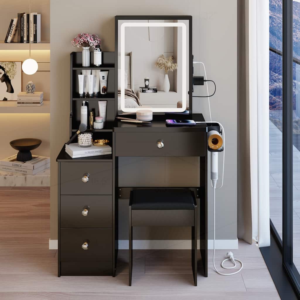 Versatile Left Bedside Cabinet with Advanced Features and Accessories