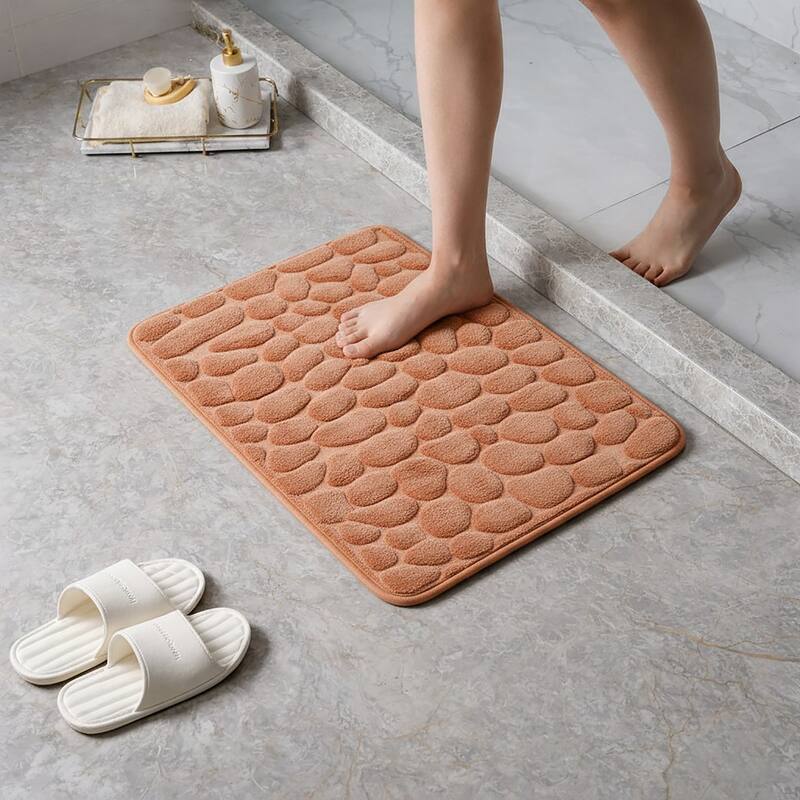Memory Foam Bath Mat Pebble Design 32x20