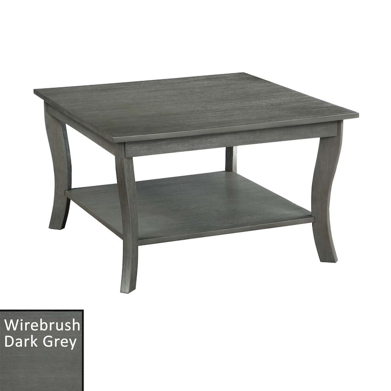 Convenience Concepts American Heritage Square Coffee Table with Shelf