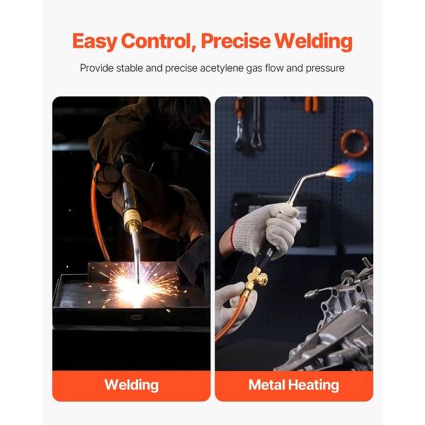 Oxy Acetylene Torch Kit – Portable Welding & Cutting Set With 4L Oxygen & 2L Acetylene Tanks, Brass Nozzles, Regulators & Hoses