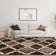 preview thumbnail 113 of 160, Superior Viking Contemporary Geometric Trellis Indoor Runner or Area Rug 3' x 5' - Chocolate