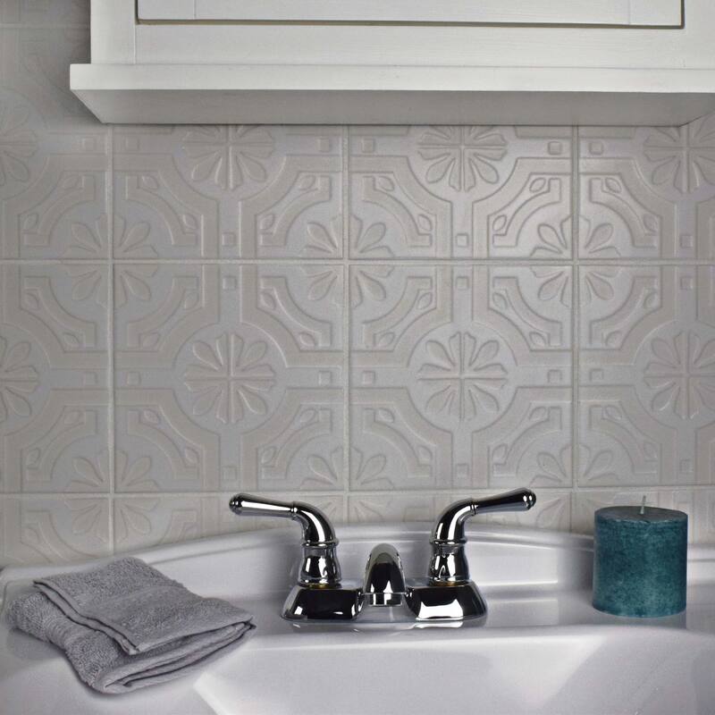 Merola Tile 7.75x7.75-inch Triple Real White Ceramic Wall Tile