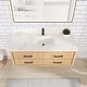 preview thumbnail 95 of 106, Cristo Floating Bath Vanity with White Quartz Stone Top without Mirror