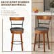 Gymax Set of 4 BarStool 25.5'' Swivel Counter Height Dining Chair with - 18'' (L) x 20.5'' (W) x 39'' (H)