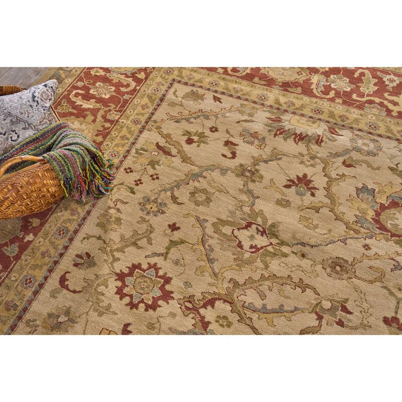 EXQUISITE RUGS ONE-OF-A-KIND Antique Weave Hand Knotted Beige Rug - 12'x18'