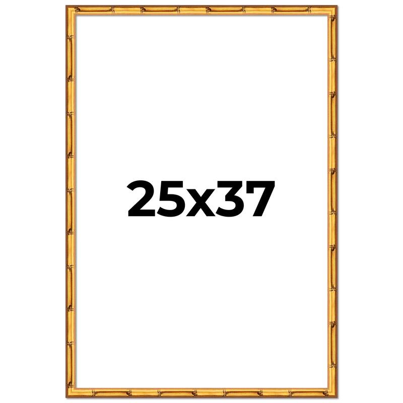 25x37 Frame Gold Bamboo Picture Frame - Complete Modern Photo Frame