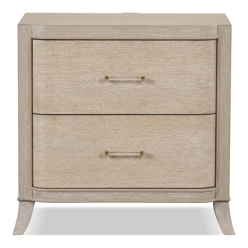 Furniture of America Kian Modern 5-Piece Natural Oak Solid Wood Panel Bedroom Set