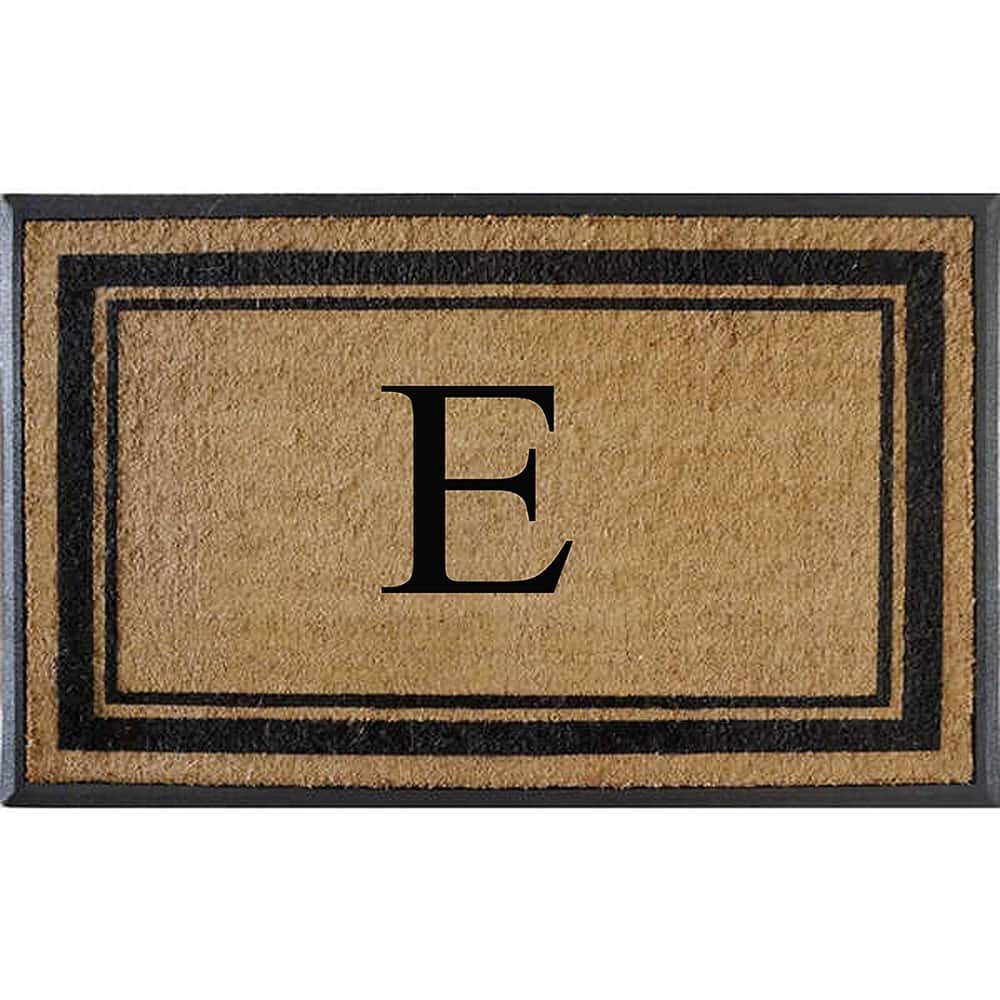 A1HC Markham Border Natural Flocked Rubber Large Doormat 30"x48"