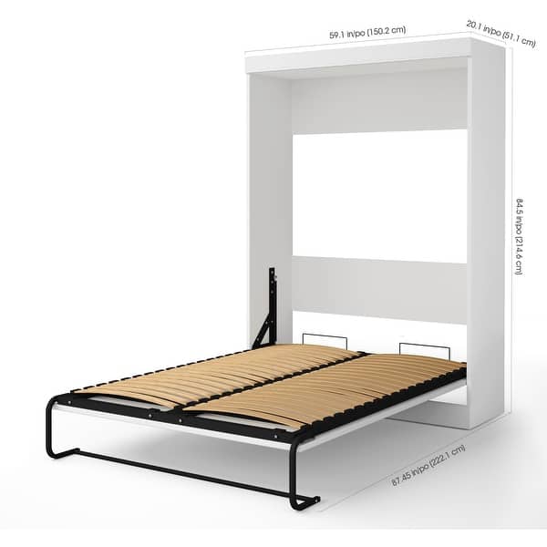 dimension image slide 2 of 3, Edge 60W Full Murphy Bed by Bestar