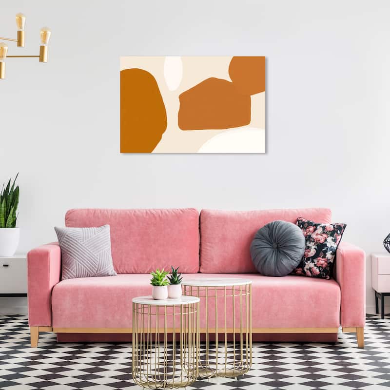 Wynwood Studio Canvas Abstract Vanilla Coconuts Brown and Modern & Contemporary Wall Art Canvas Print