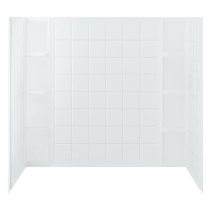 Sterling Ensemble 54-1/4" x 60" x 37-1/2" Vikrell Shower Wall Set with - White