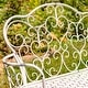 preview thumbnail 2 of 3, "Esme" Iron Garden Bench with Heart Design - 45.7X21.65X45.7