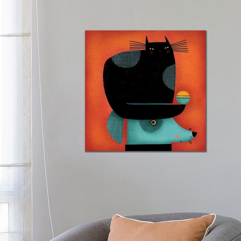 iCanvas "Black Cat On Head" by Terry Runyan Canvas Print - 26x26x1.5