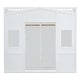 preview thumbnail 78 of 77, Modern Wood House Loft Bed with Ladder and Wardrobe
