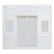 preview thumbnail 18 of 17, Twin Size Wood House Loft Bed with Ladder and Wardrobe, White