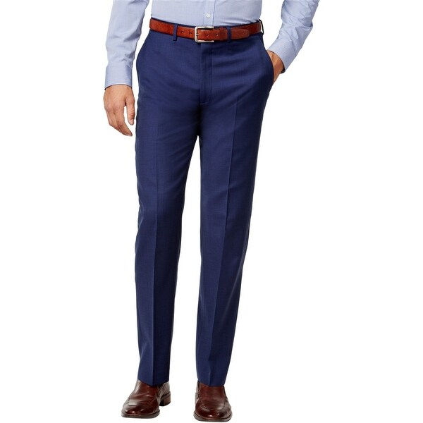 Ryan Seacrest Distinction Mens Chalk Stripe Dress Slacks