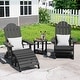 preview thumbnail 6 of 12, WINSOON All Weather HIPS Outdoor Folding Ottoman Adirondack Chair Footrest