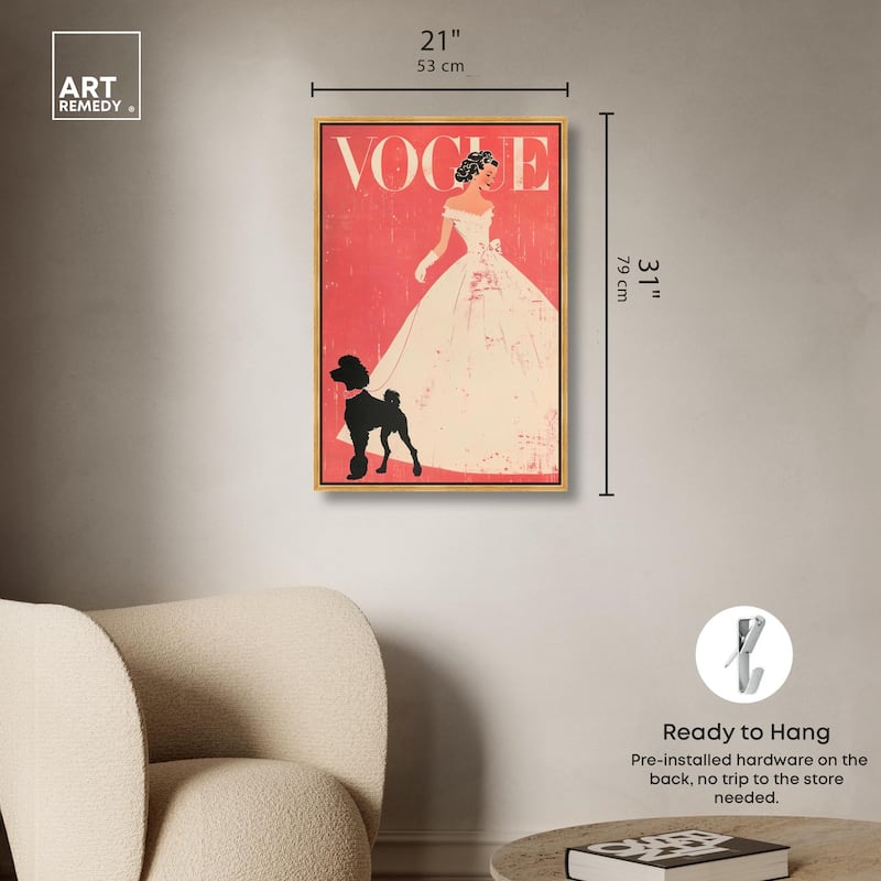 Red and Ivory Cover Canvas by Art Remedy