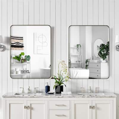 24x36 Inch Rectangular Wall Mirror for Bathroom ,Metal Framed Bathroom Mirror for Vanity