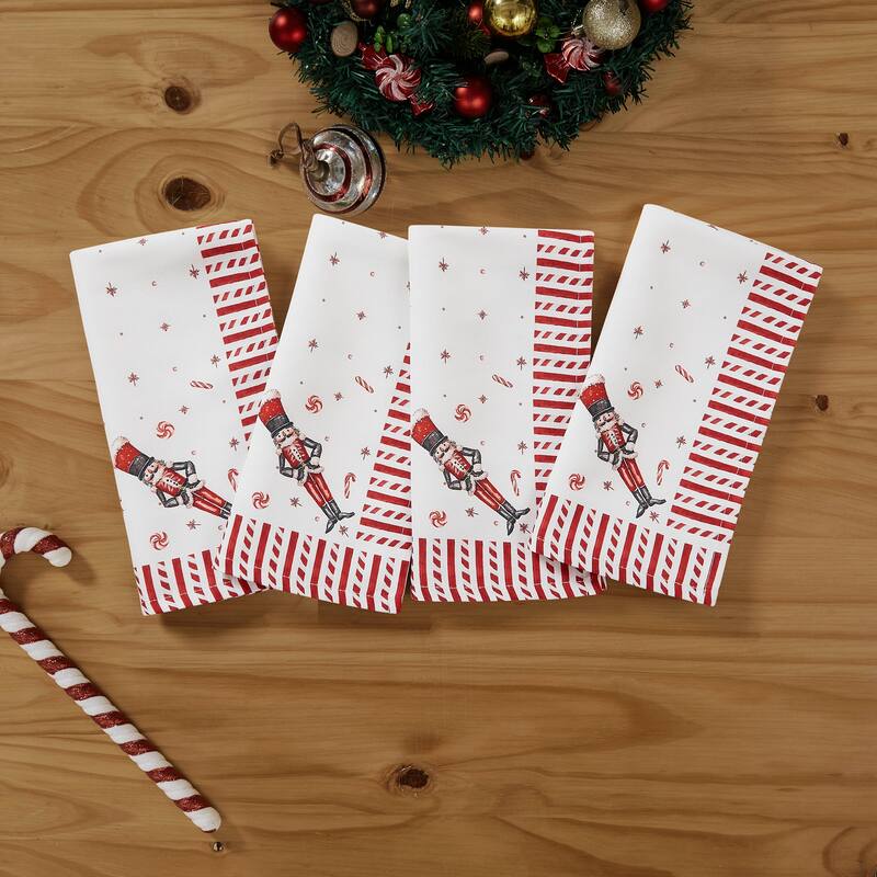 Avanti Nutcracker Candy Set of 4 Napkins