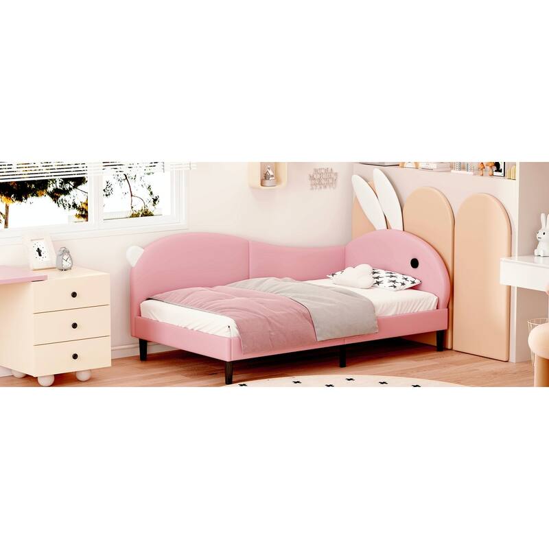Twin Size Rabbit Daybed with Ear Headboard