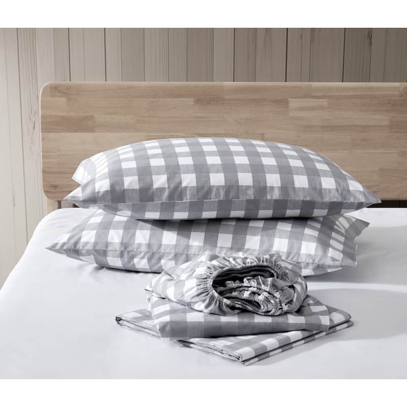 Eddie Bauer Printed Cotton Percale Deep Pocket Sheet Set