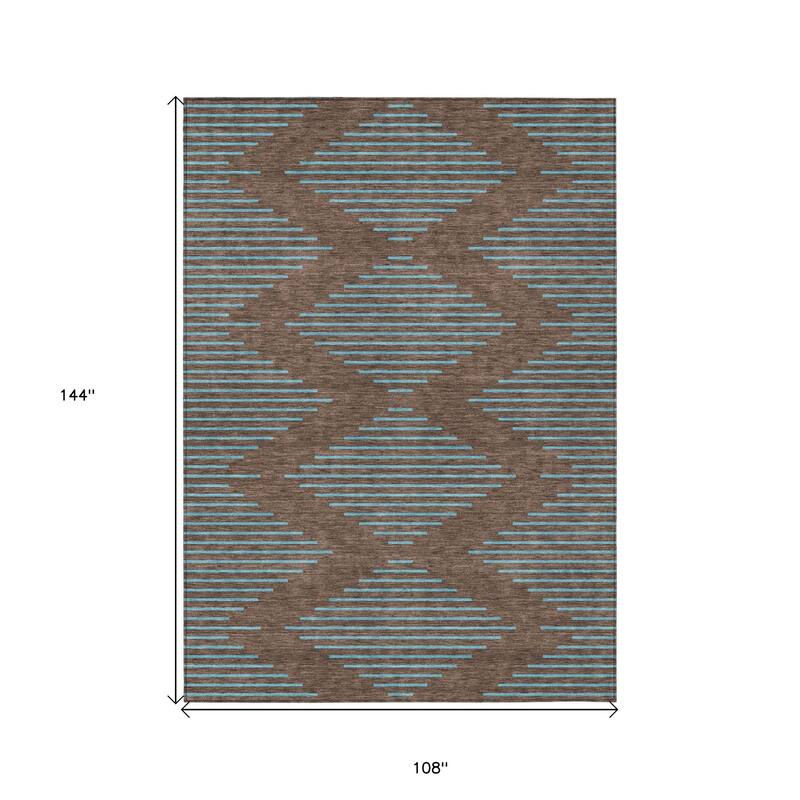 HomeRoots Geometric Transitional Rectangle Outdoor Rug