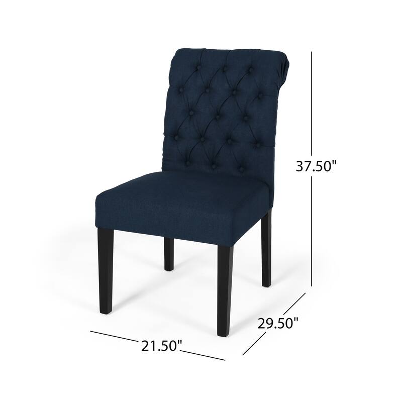 Broxton Tufted Rolltop Dining Chairs (Set of 2) by Christopher Knight Home