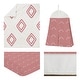 preview thumbnail 2 of 4, Sweet Jojo Designs Mauve Pink Boho Arrow Girl 4pc Nursery Crib Bedding Set Dark Rose Ivory Bohemian Farmhouse Shabby Chic Fringe