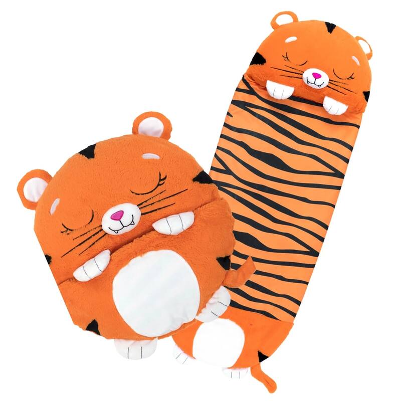 Happy Nappers: Pillow & Sleepy Sack: Medium - Tiger Tobi - 54 x 20",3+